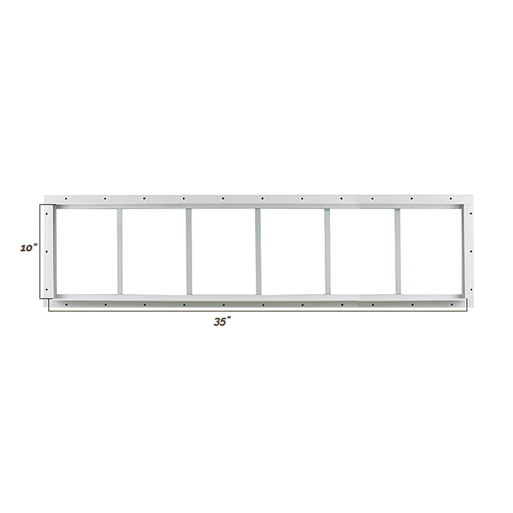 Fixed 10" x 35" Transom Window with Tempered Glass Dimensions