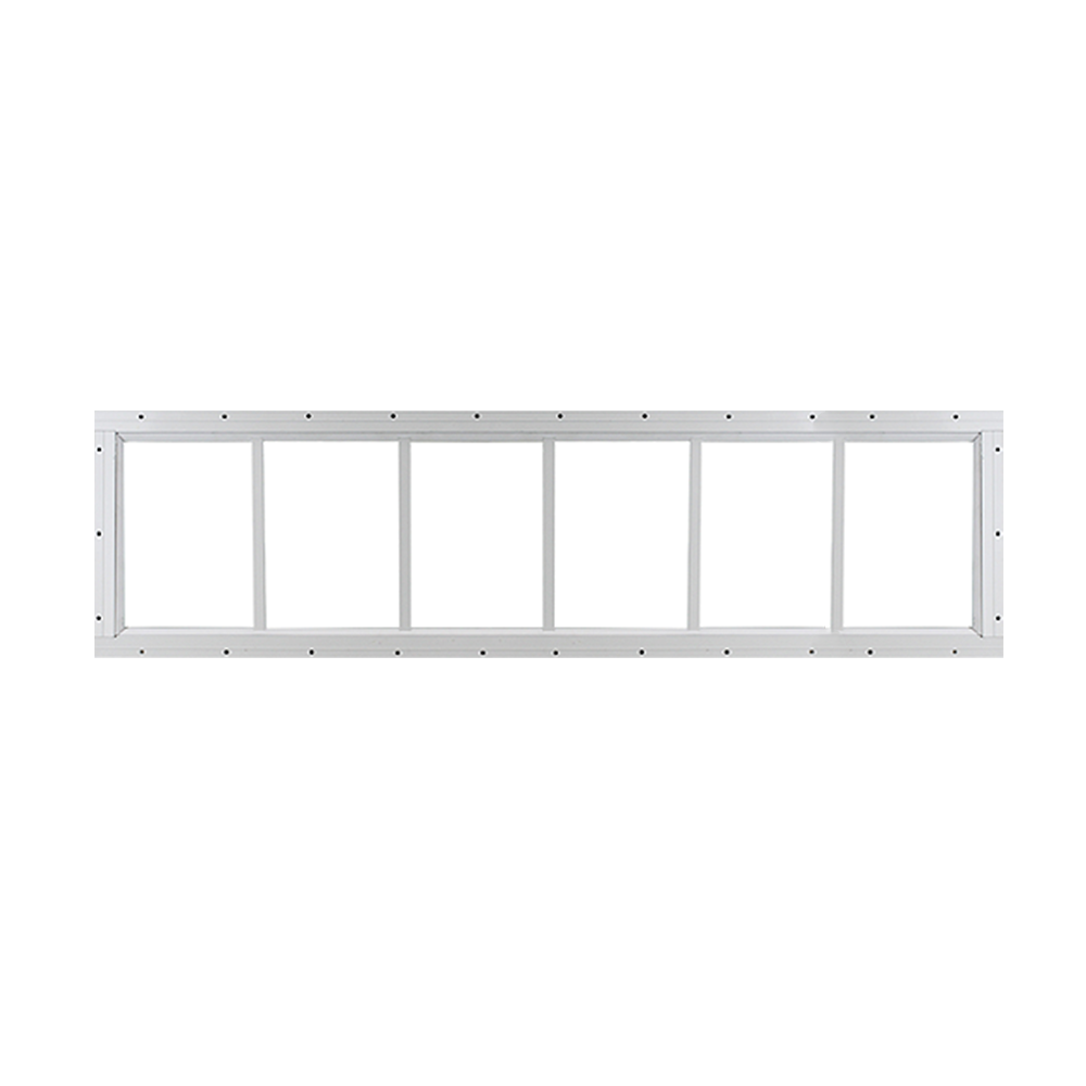 Fixed 10" x 35" Transom Window with Tempered Glass White Flush