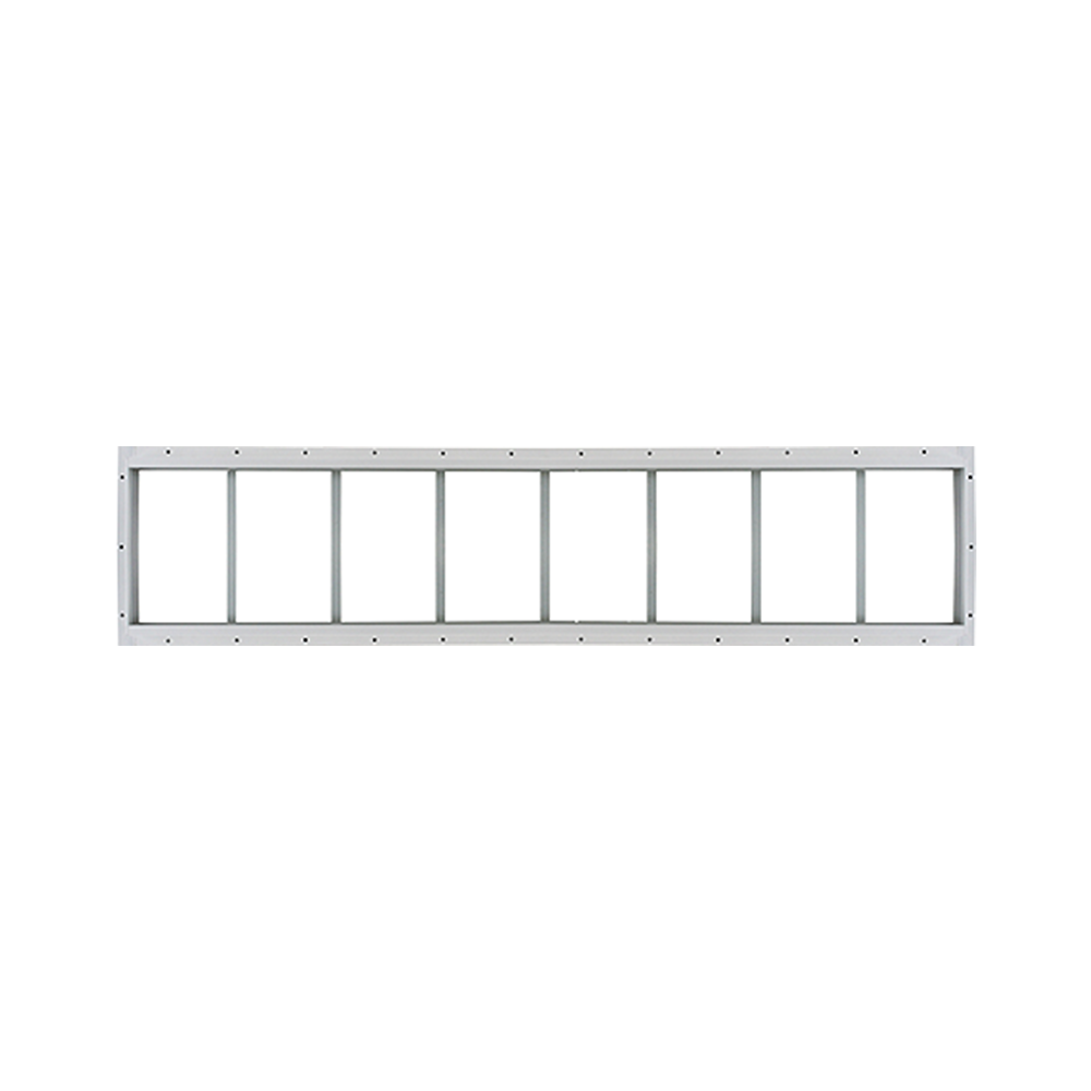 Fixed 10" x 48" Transom Window with Tempered Glass White Flush Back