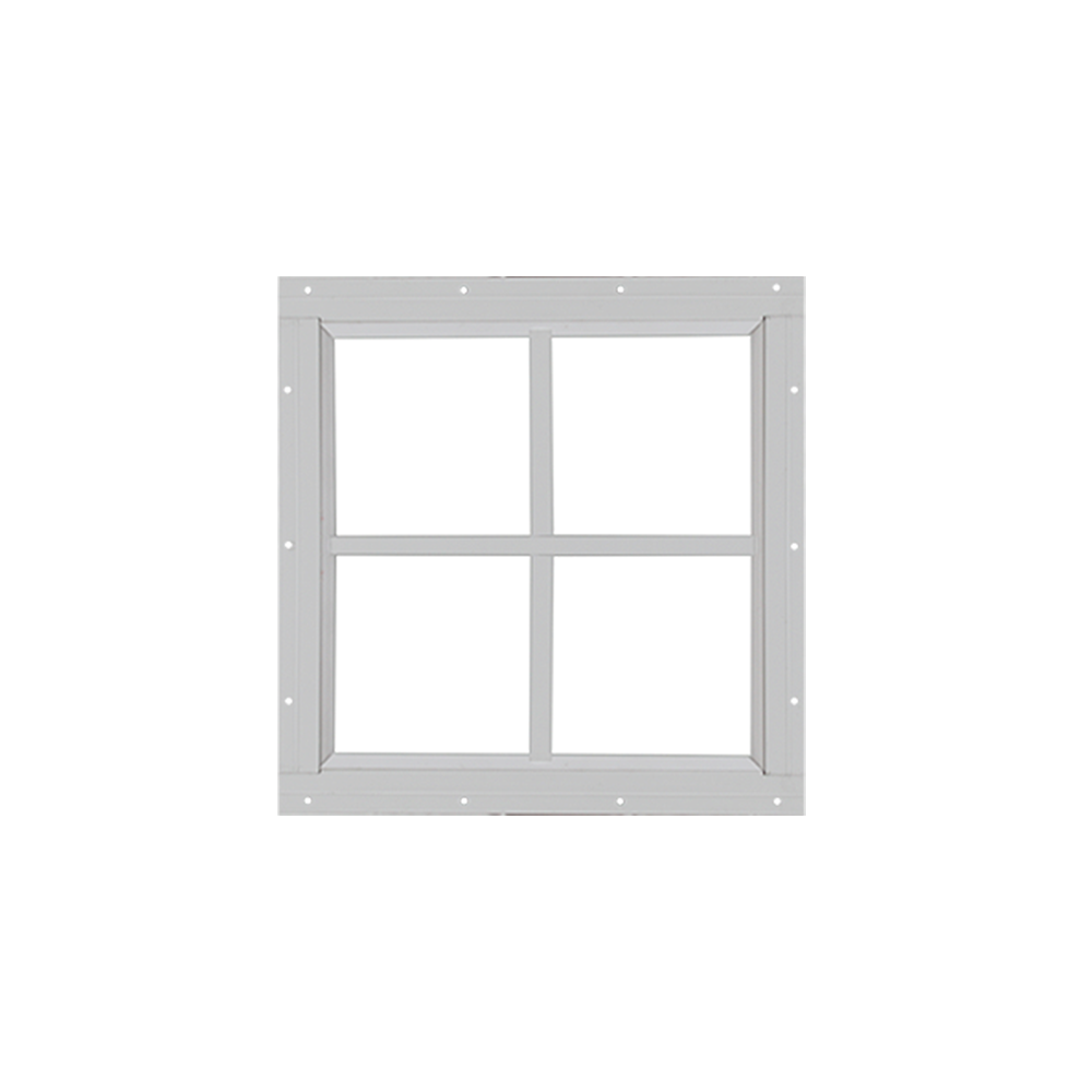 Fixed 12" x 12" Square Window with Tempered Glass White Flush