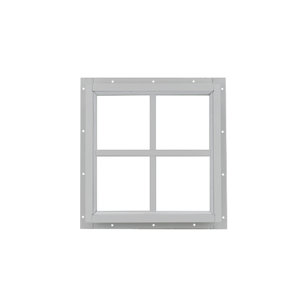 Fixed 12" x 12" Square Window with Tempered Glass White Flush Back