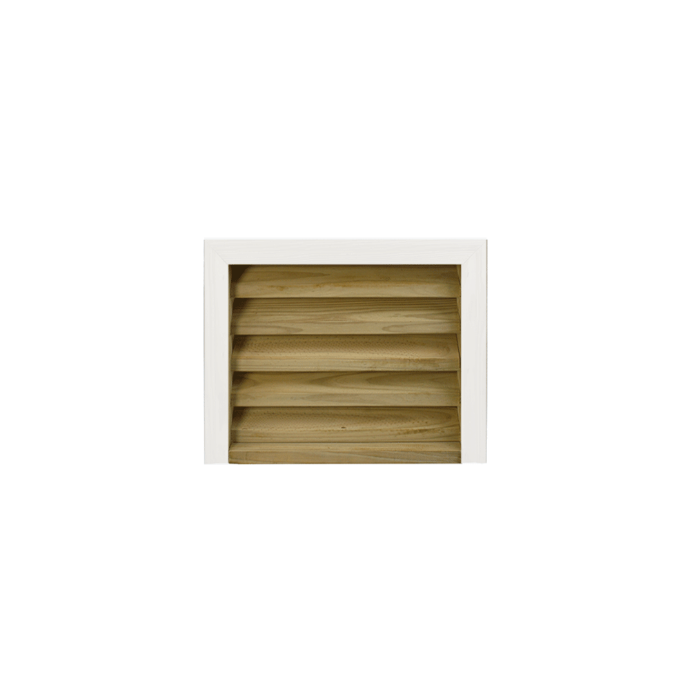 12 X 12 Standard, Square Back PVC Brick Mold Wood Vent - Shed Windows and More, Inc.
