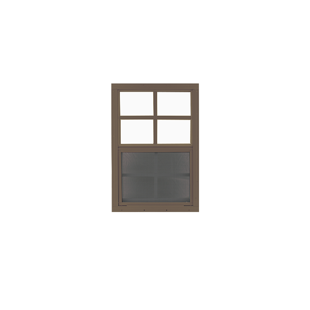 Vertical Slider 12" x 18" Window with Tempered Glass Brown Flush