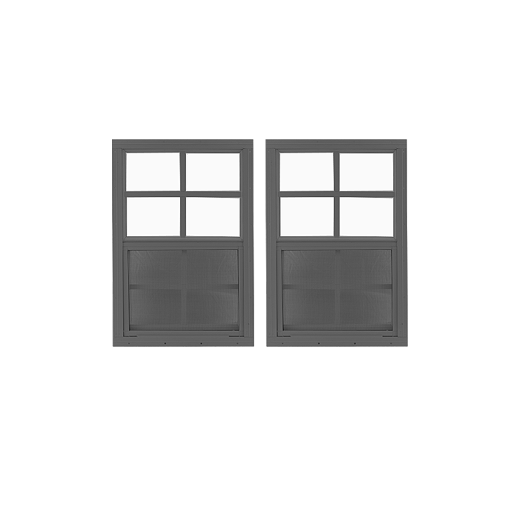 12" x 18" Window with Tempered Glass Bundle Black Front