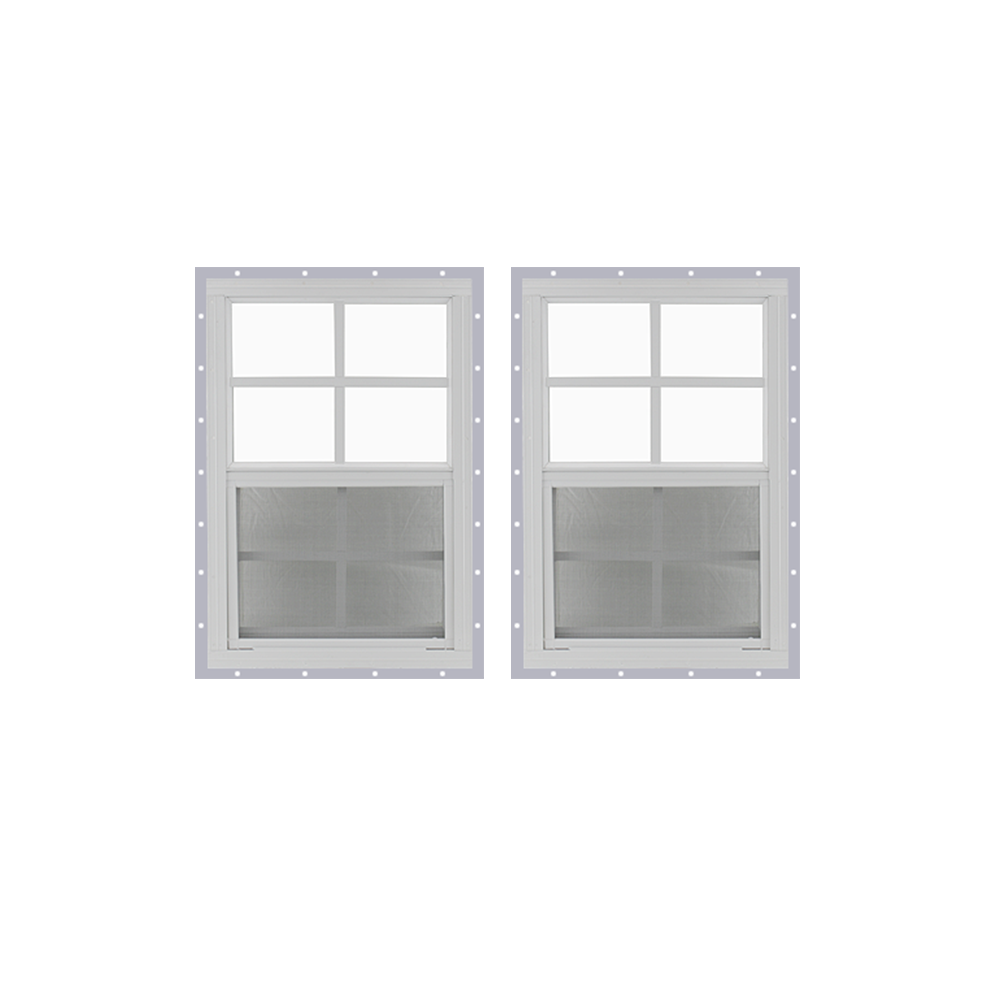 12" x 18" Window with Tempered Glass Bundle White J-channel Front