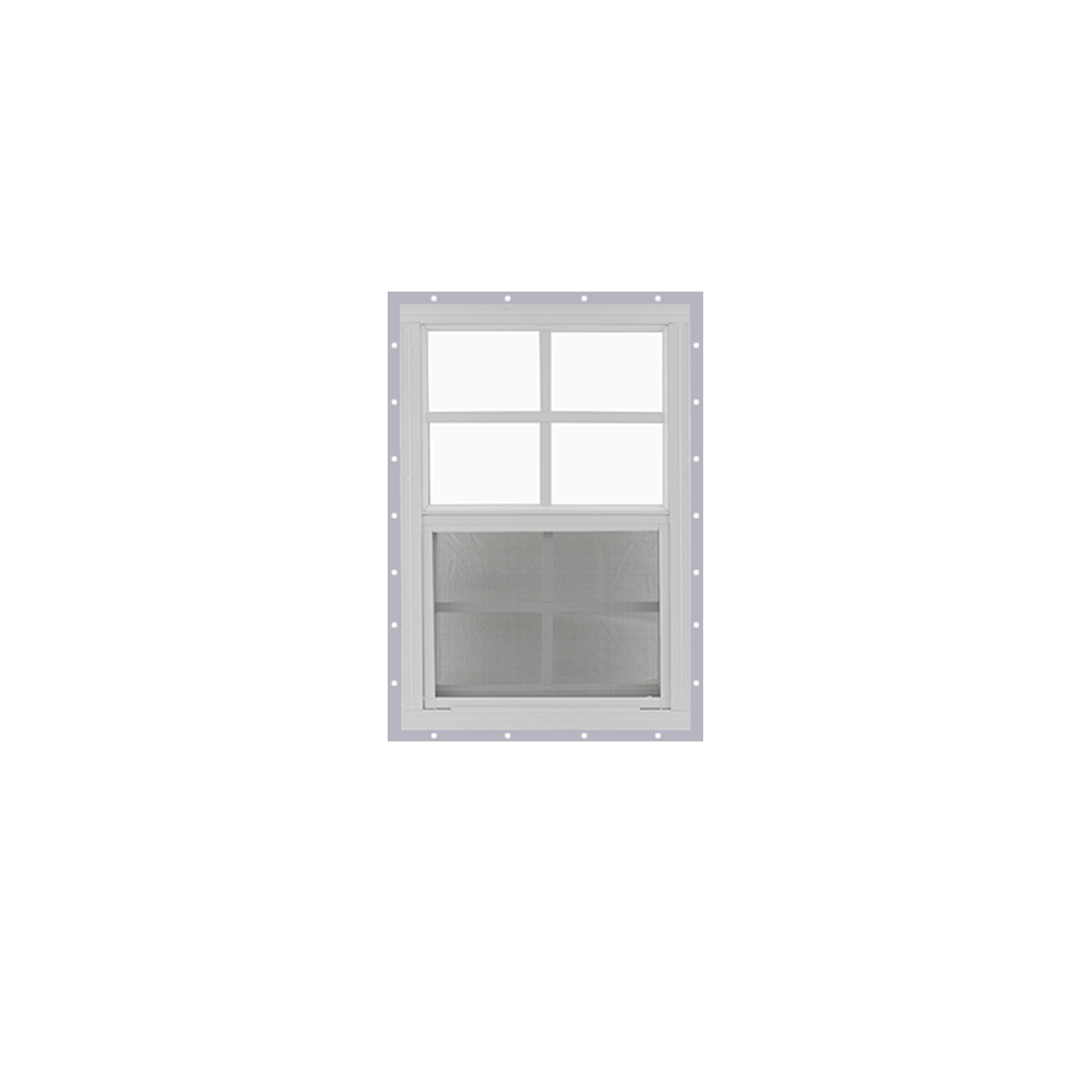 Vertical Slider 12" x 18" Window with Tempered Glass White J-Channel