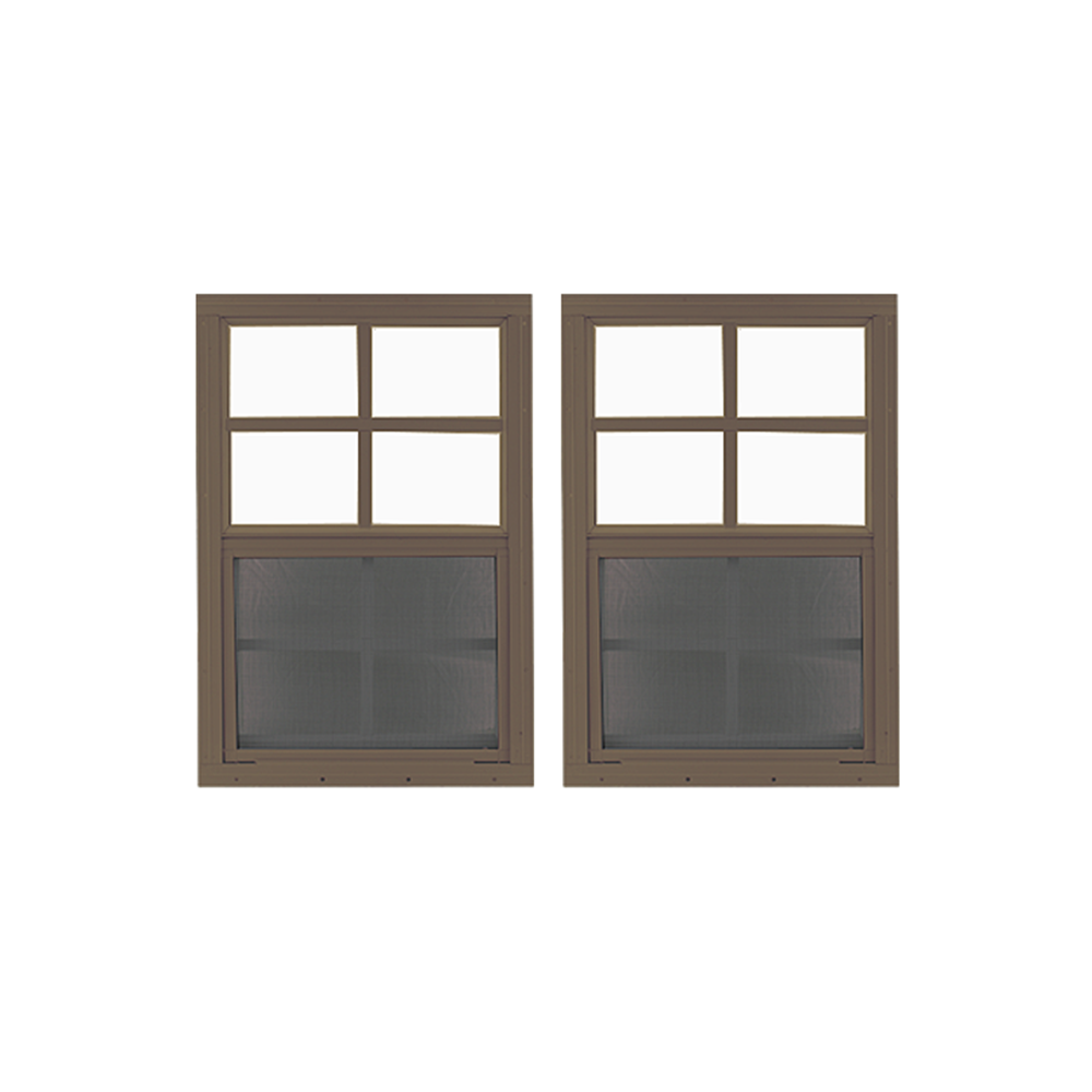 14" x 21" Window with Tempered Glass Bundle Brown Front