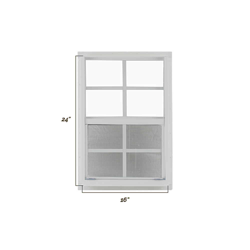 Vertical Slider 16" x 24" Window with Tempered Glass Dimensions