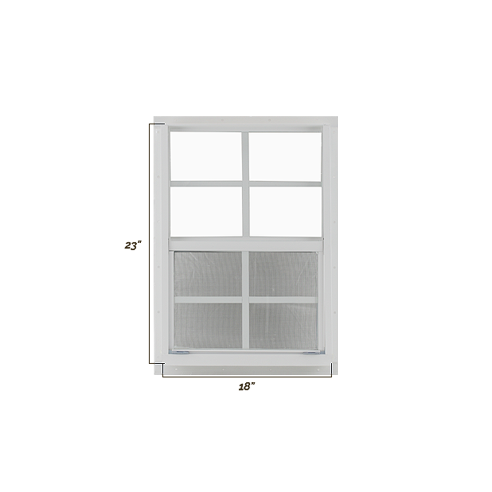 Vertical Slider 18" x 23" Window with Tempered Glass Dimensions