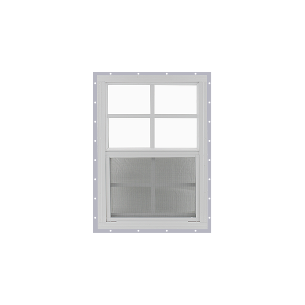 Vertical Slider 18" x 23" Window with Tempered Glass White J-Channel
