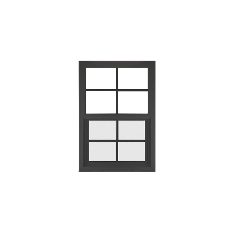 Vertical Window 18" x 27" Double Pane Standard Glass Clear Black Front
