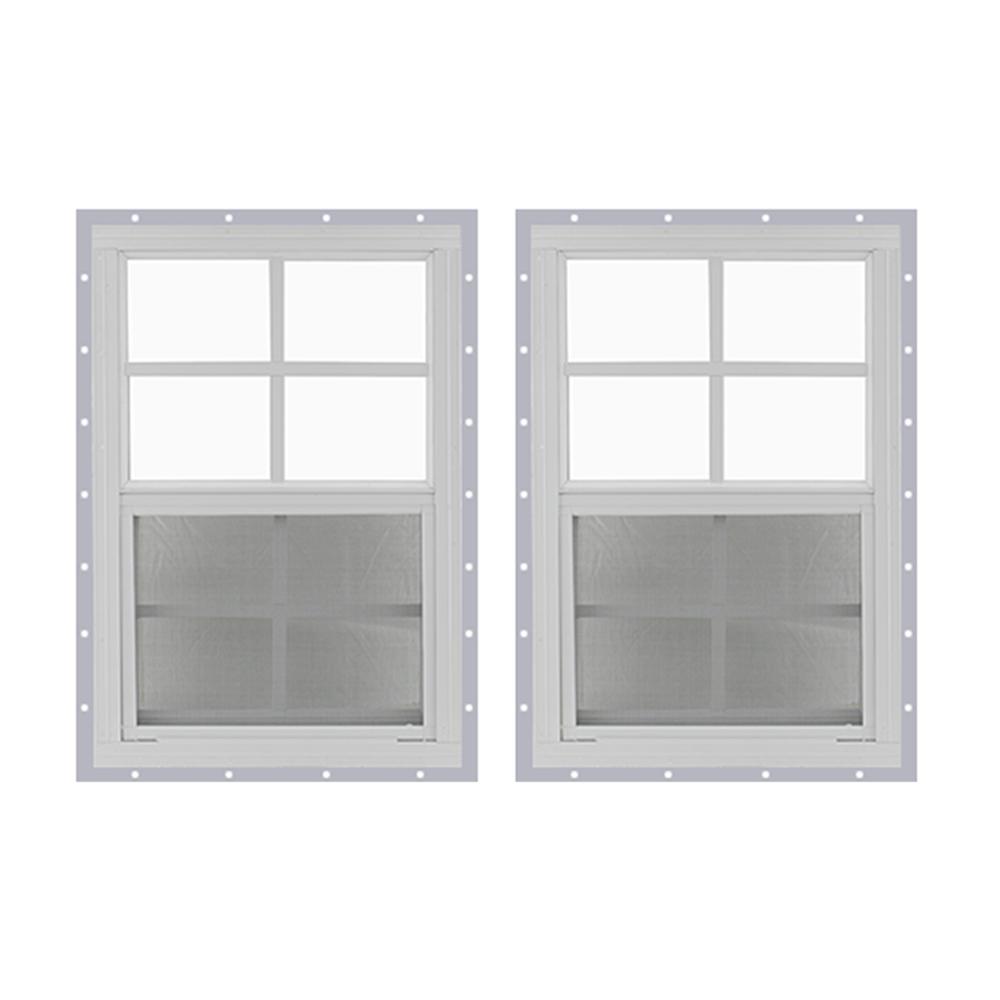 18" x 27" Window with Tempered Glass Bundle White J-Channel Front