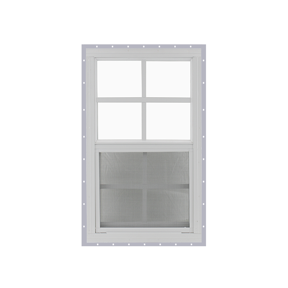 Vertical Slider 18" x 36" Shed Window with Tempered Glass White J-Channel