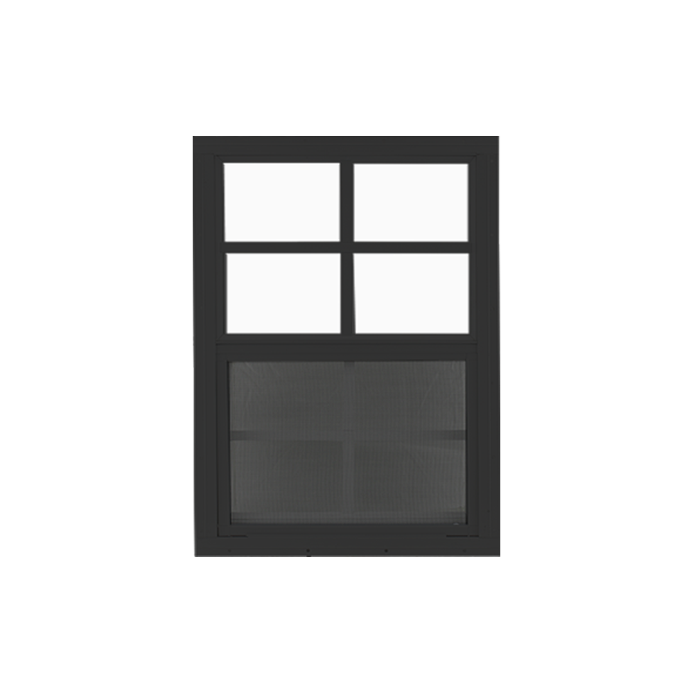 Vertical Slider 20" x 30" Shed Window with Tempered Glass Black Flush