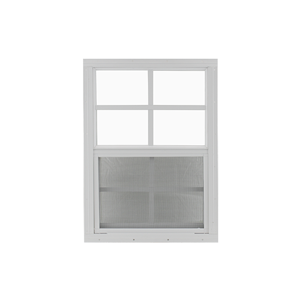Vertical Slider 20" x 30" Shed Window with Tempered Glass White Flush