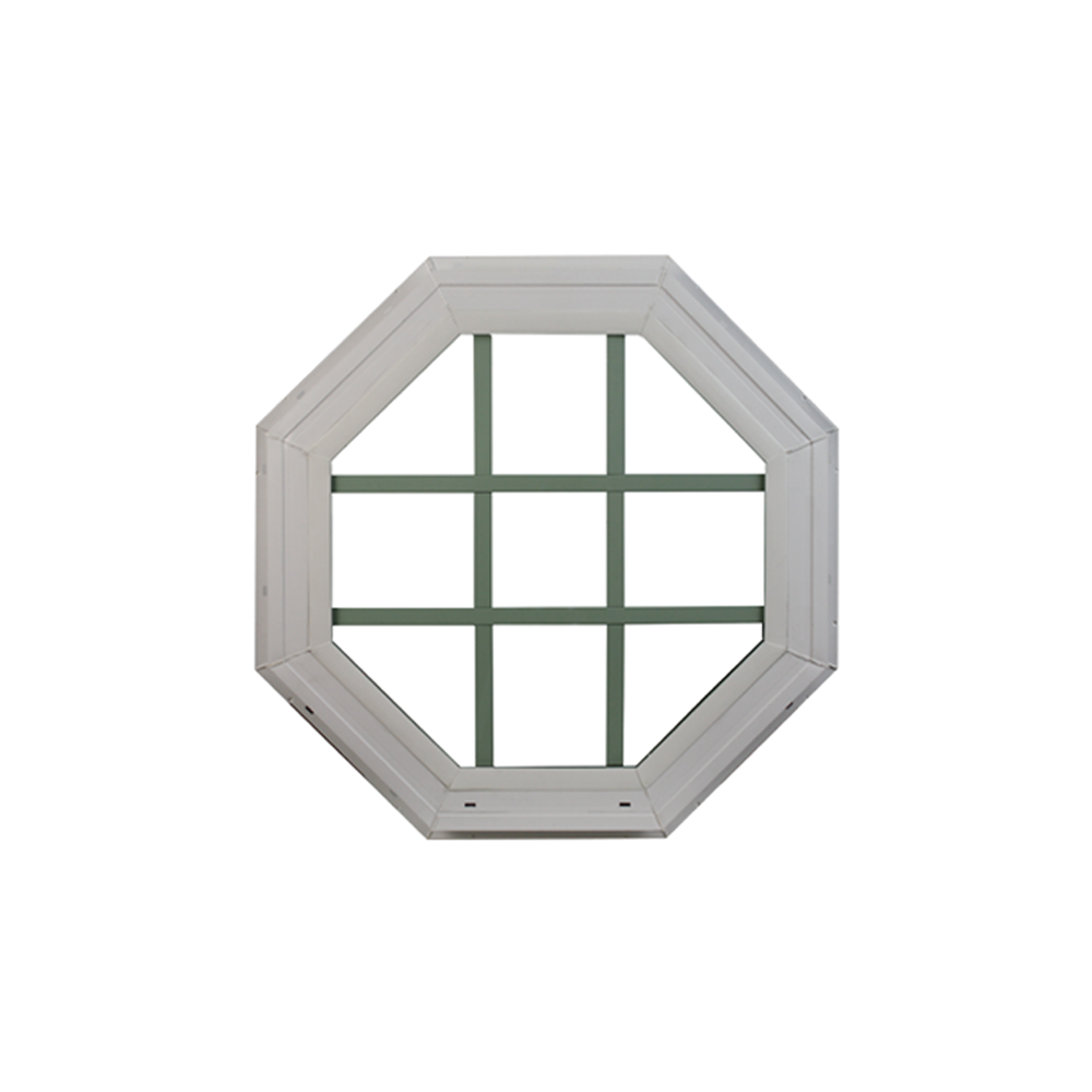 Octagon Window 22" x 22" Double Pane Standard Glass Clear Front