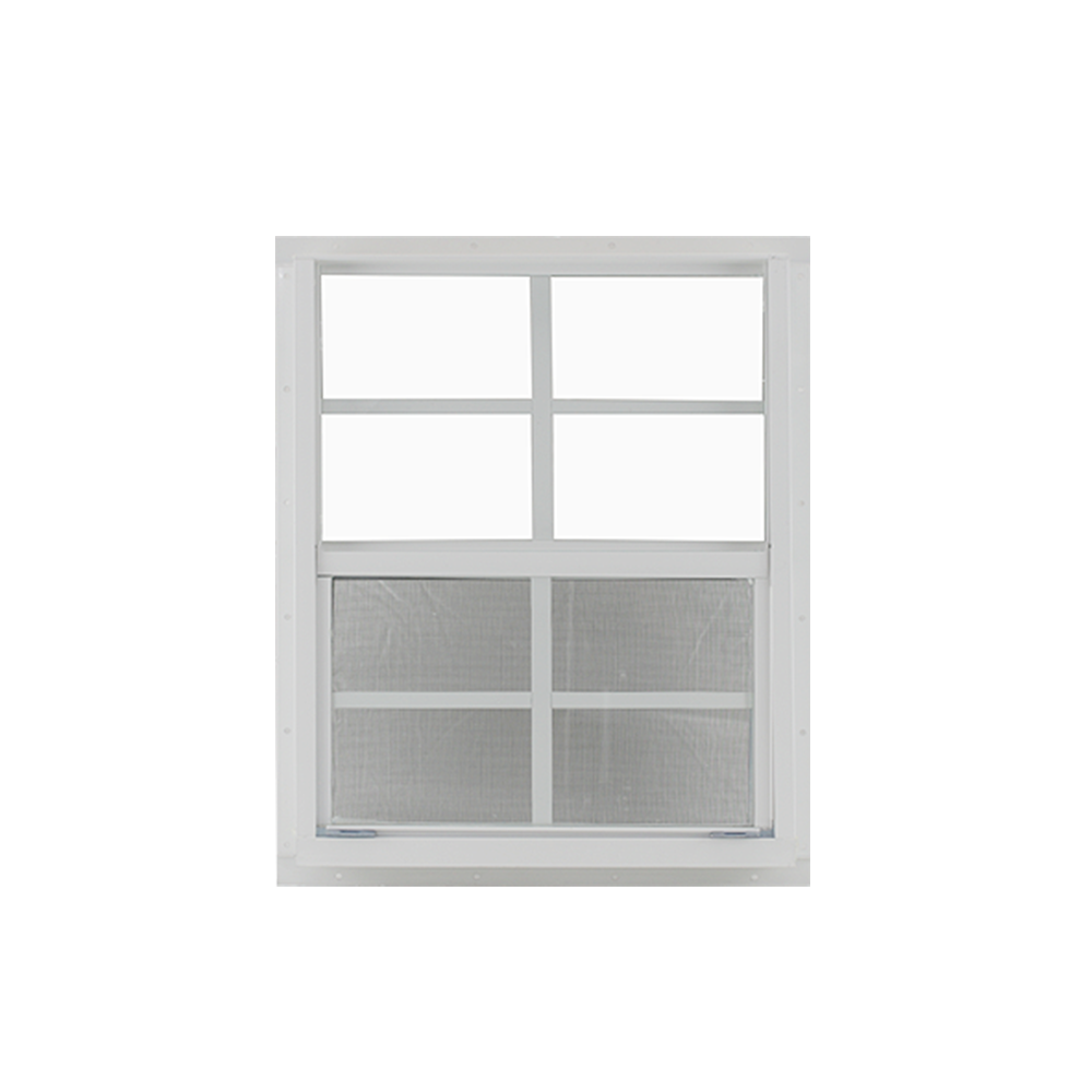 Vertical Slider 24" x 27" Window with Tempered Glass White Flush Back
