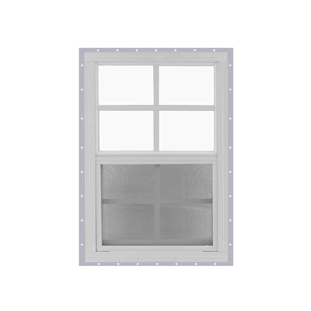 Vertical Slider 24" x 36" Window with Tempered Glass White J-Channel