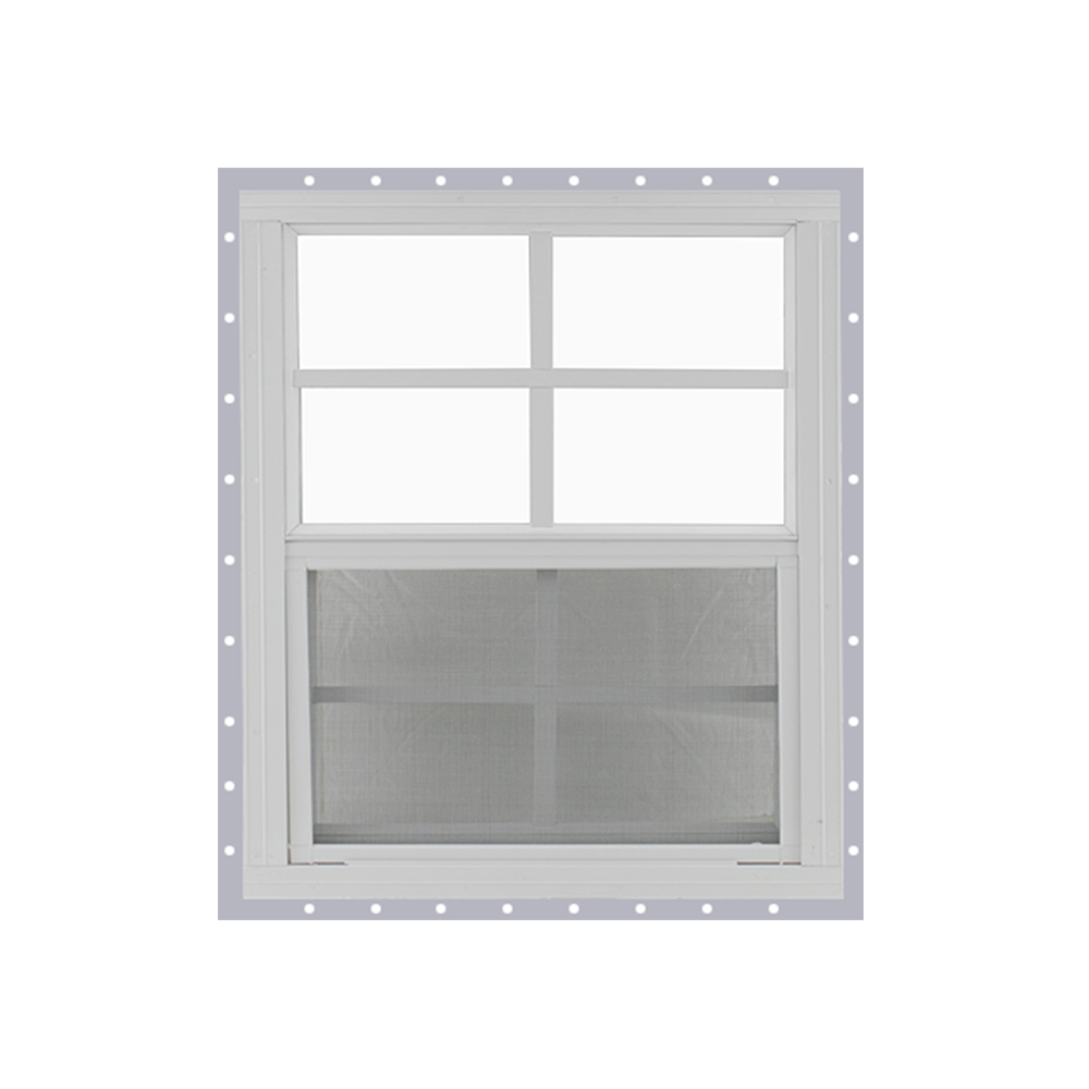 Vertical Slider 36" x 36" Window with Tempered Glass White J-Channel