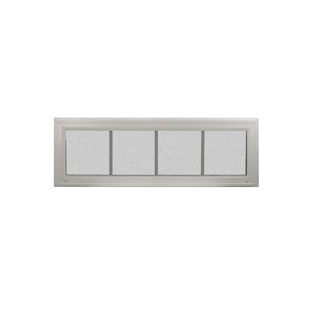 Transom Window 42" x 12" Double Pane Tempered Glass Obscured Front