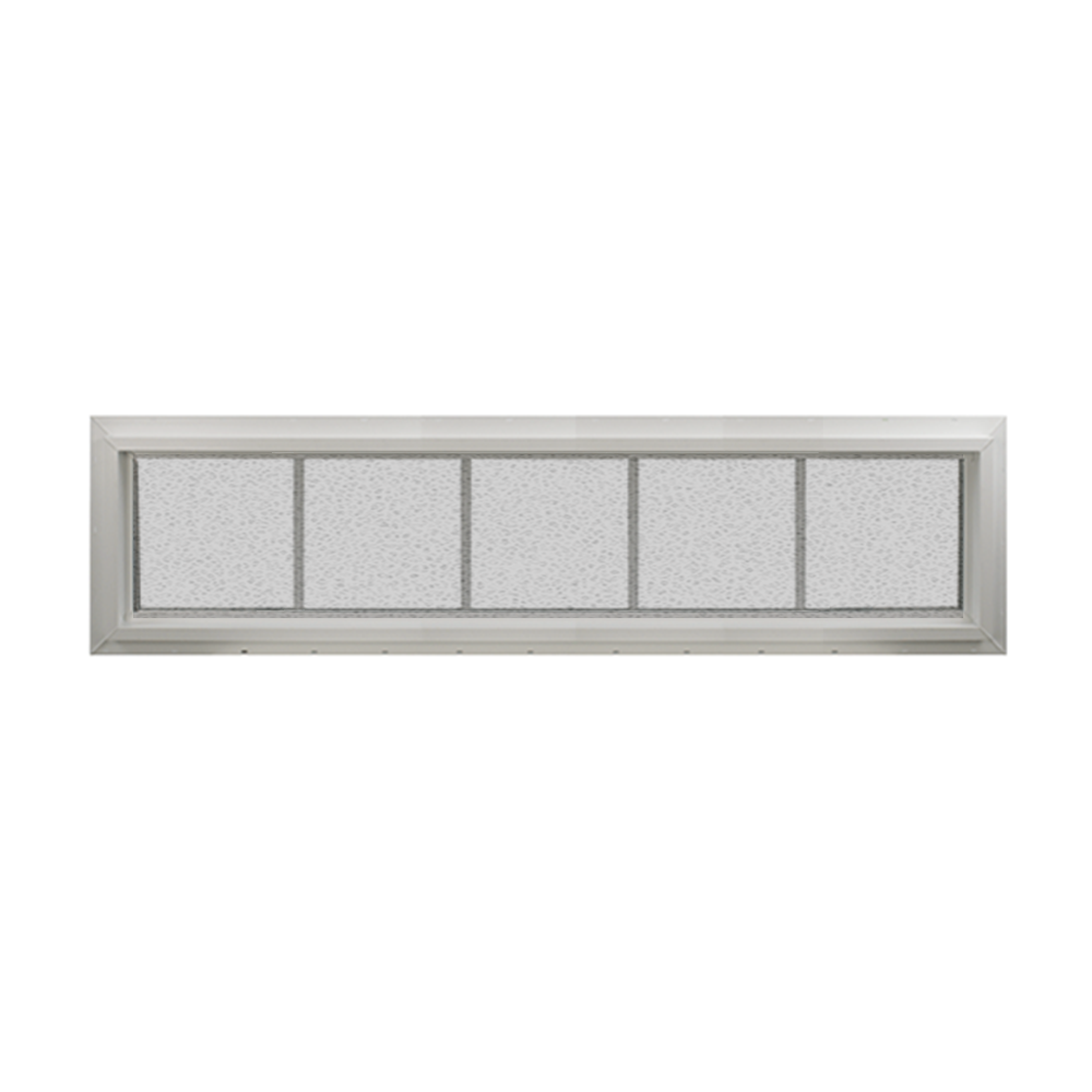 Transom Window 60" x 12" Double Pane Tempered Glass Obscured Back