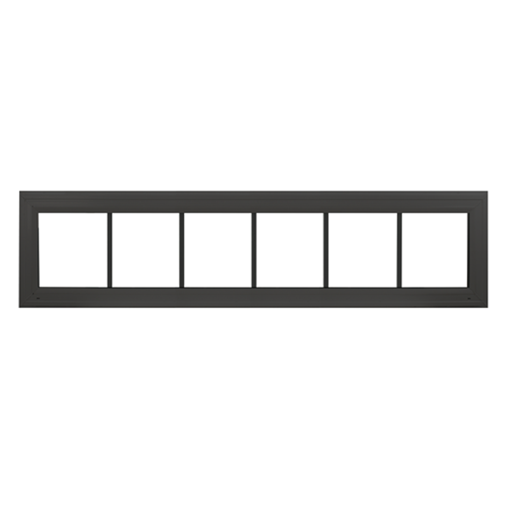 Transom Window 72" x 12" Double Pane Standard Glass Clear Black