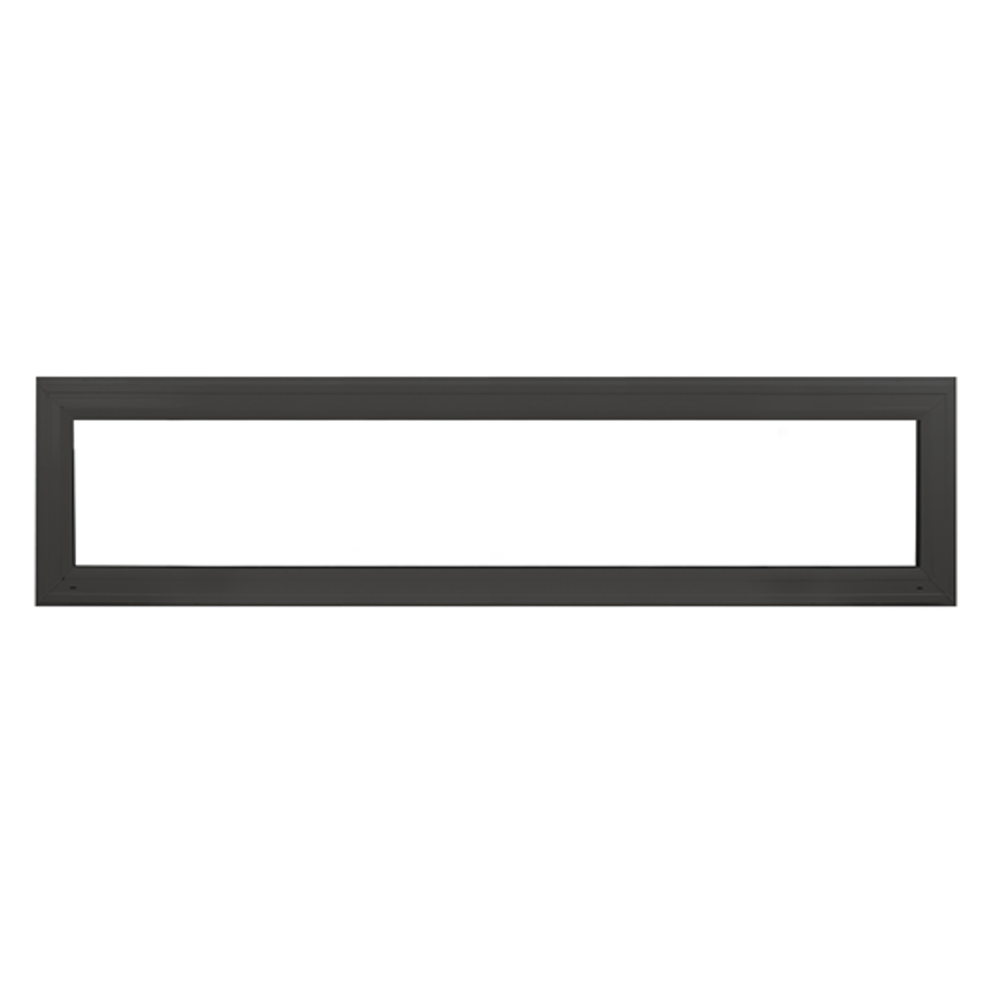 Transom Window 72" x 12" Double Pane Standard Glass Clear Black No Grid Front