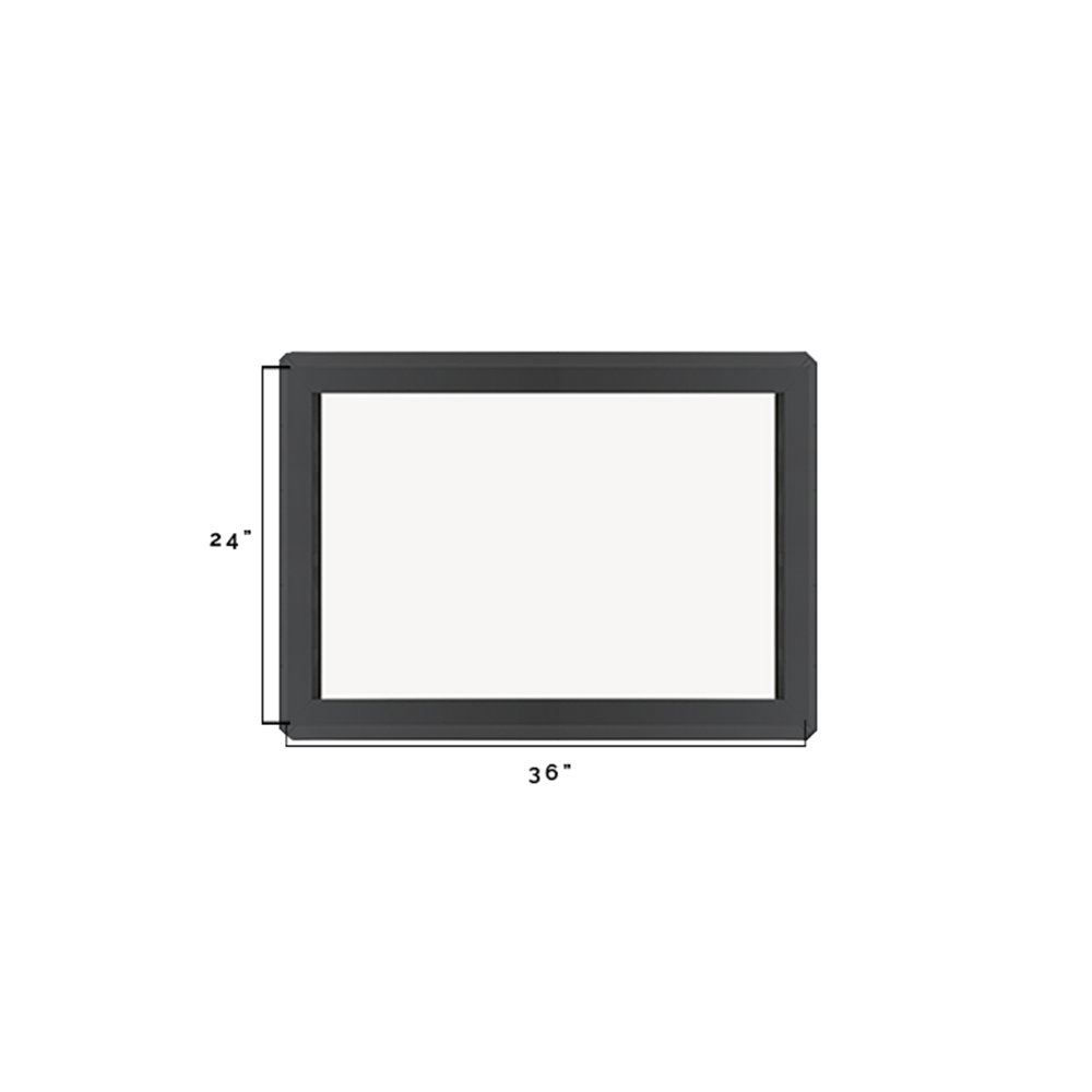 Fixed 24" x 36" Transom Double Pane Tempered Low-E Clear PVC Window Dimensions