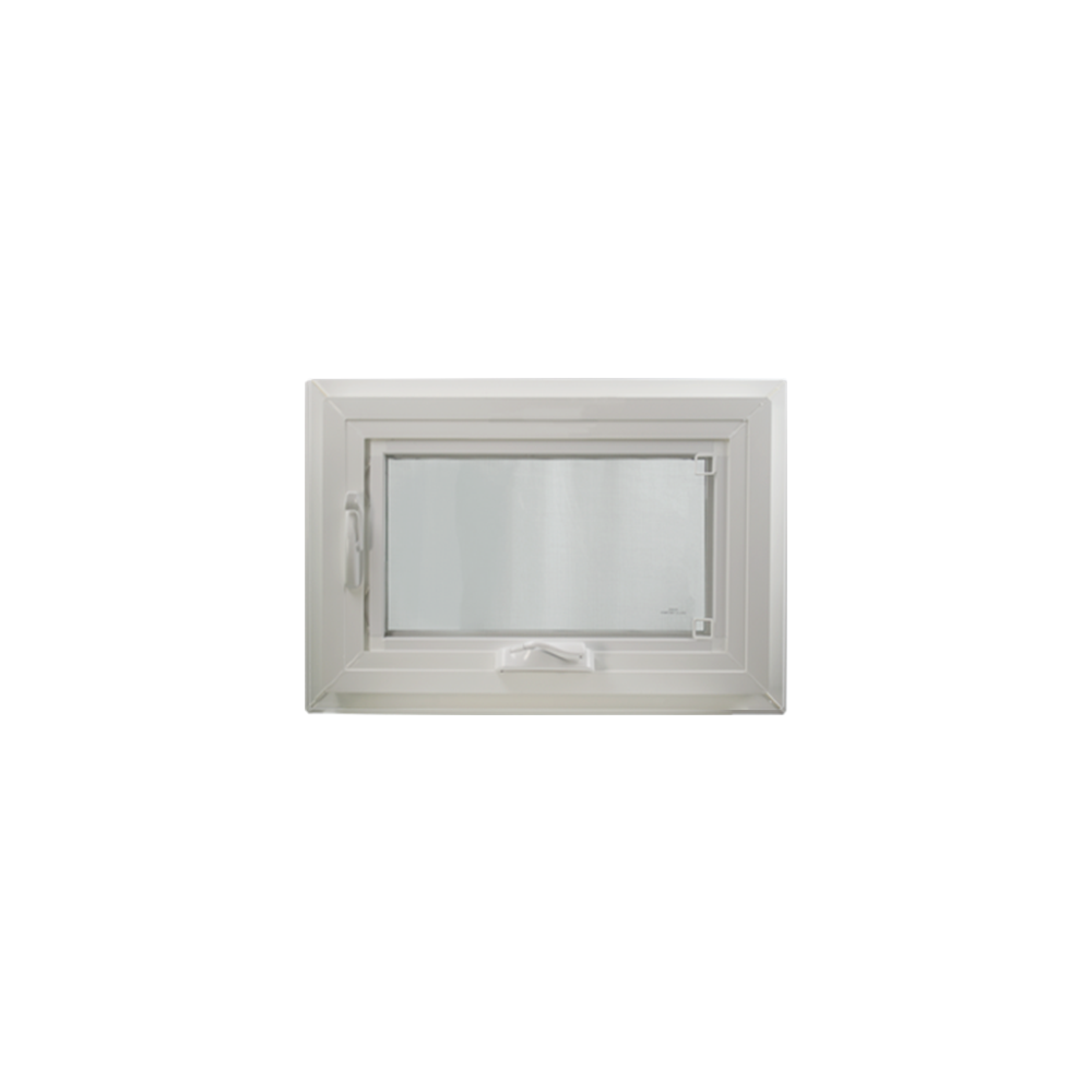 24" x 16" Crank Out Double Pane Windows Tempered Glass Low-E Clear White Back