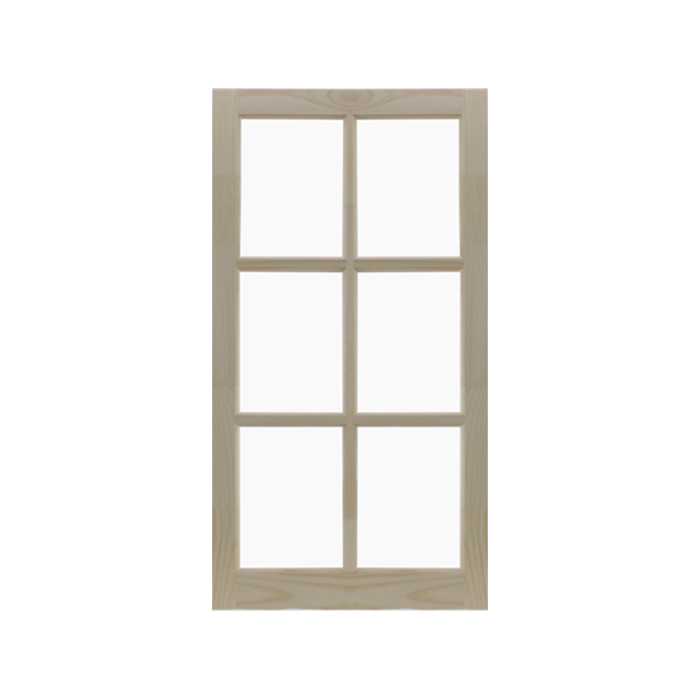 22" x 41" Barn Sash Window with Standard Glass Wood