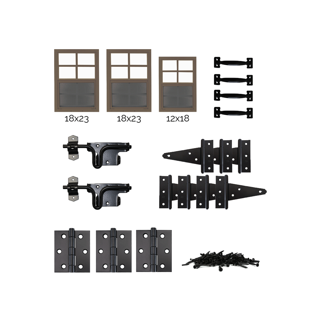 Third Coast Craftsman Chicken Coop Plan Windows and Hardware - Shed Windows and More, Inc.