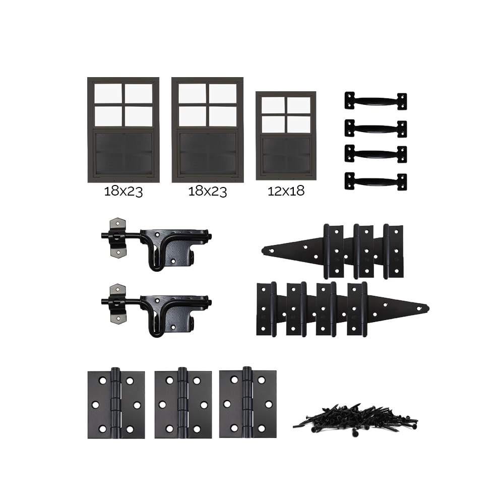Third Coast Craftsman Chicken Coop Plan Windows and Hardware - Shed Windows and More, Inc.