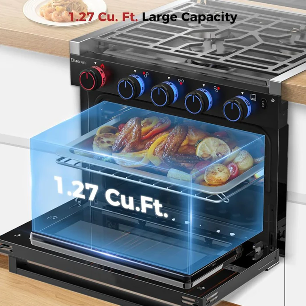 Camplux RV Gas Oven w/3 Burners Cooktop - Shed Windows and More, Inc.