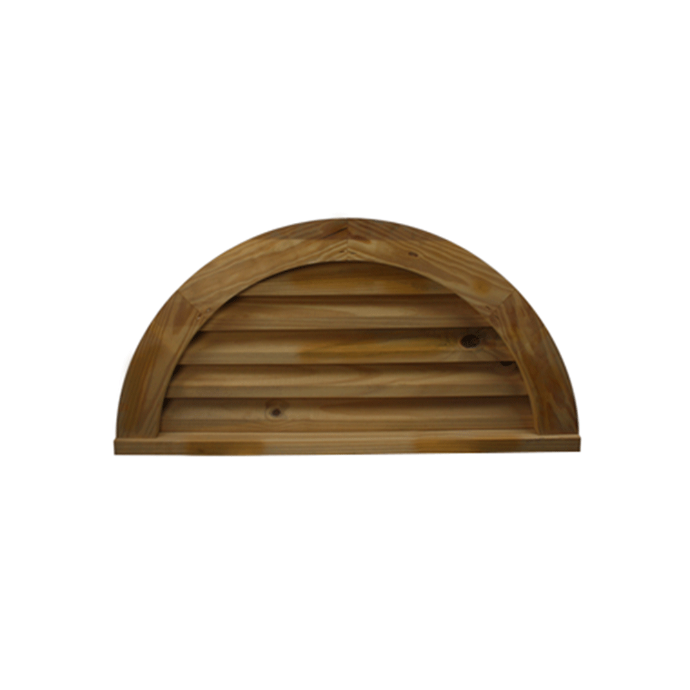 Half Round Half Octagon Back Wood Vent - Shed Windows and More, Inc.