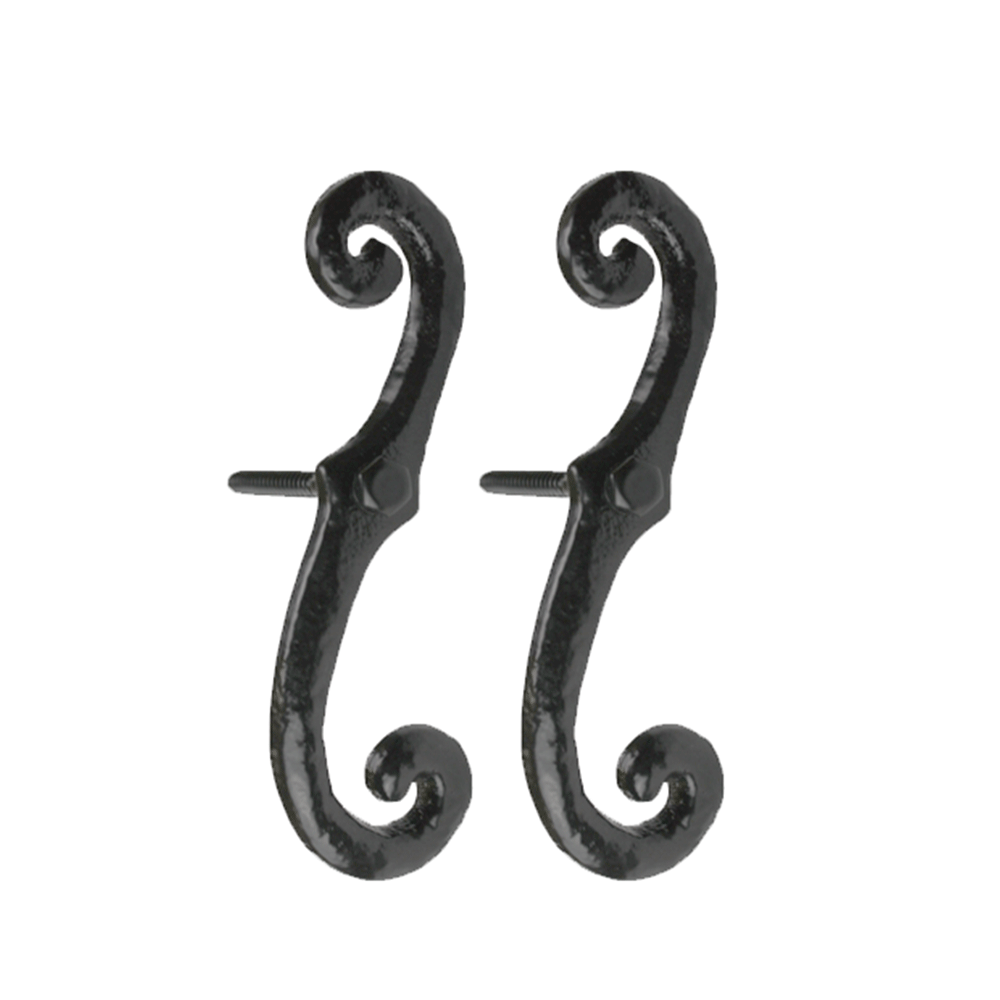Hammered Style Shutter Dogs w/ Hardware (Pair) - Shed Windows and More, Inc.