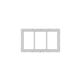 Fixed 10" x 18" Transom Window with Tempered Glass White Flush