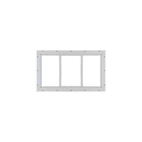 Fixed 10" x 18" Transom Window with Tempered Glass White Flush