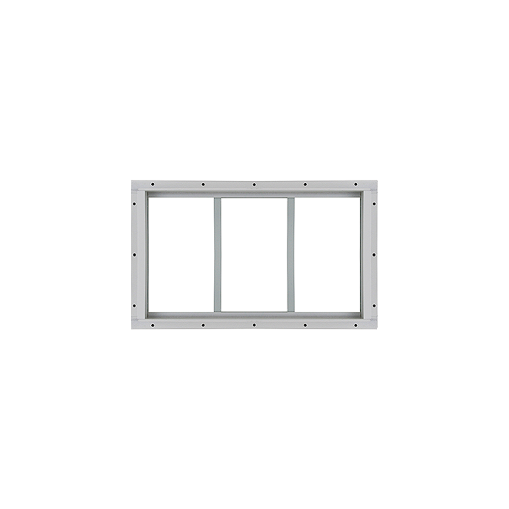 Fixed 10" x 18" Transom Window with Tempered Glass White Flush Back