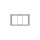Fixed 10" x 18" Transom Window with Tempered Glass White Flush Back