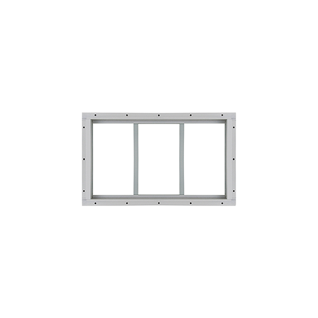 Fixed 10" x 18" Transom Window with Tempered Glass White Flush Back