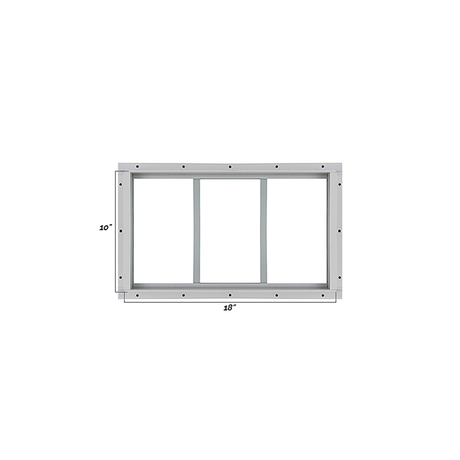 Fixed 10" x 18" Transom Window with Tempered Glass Dimensions