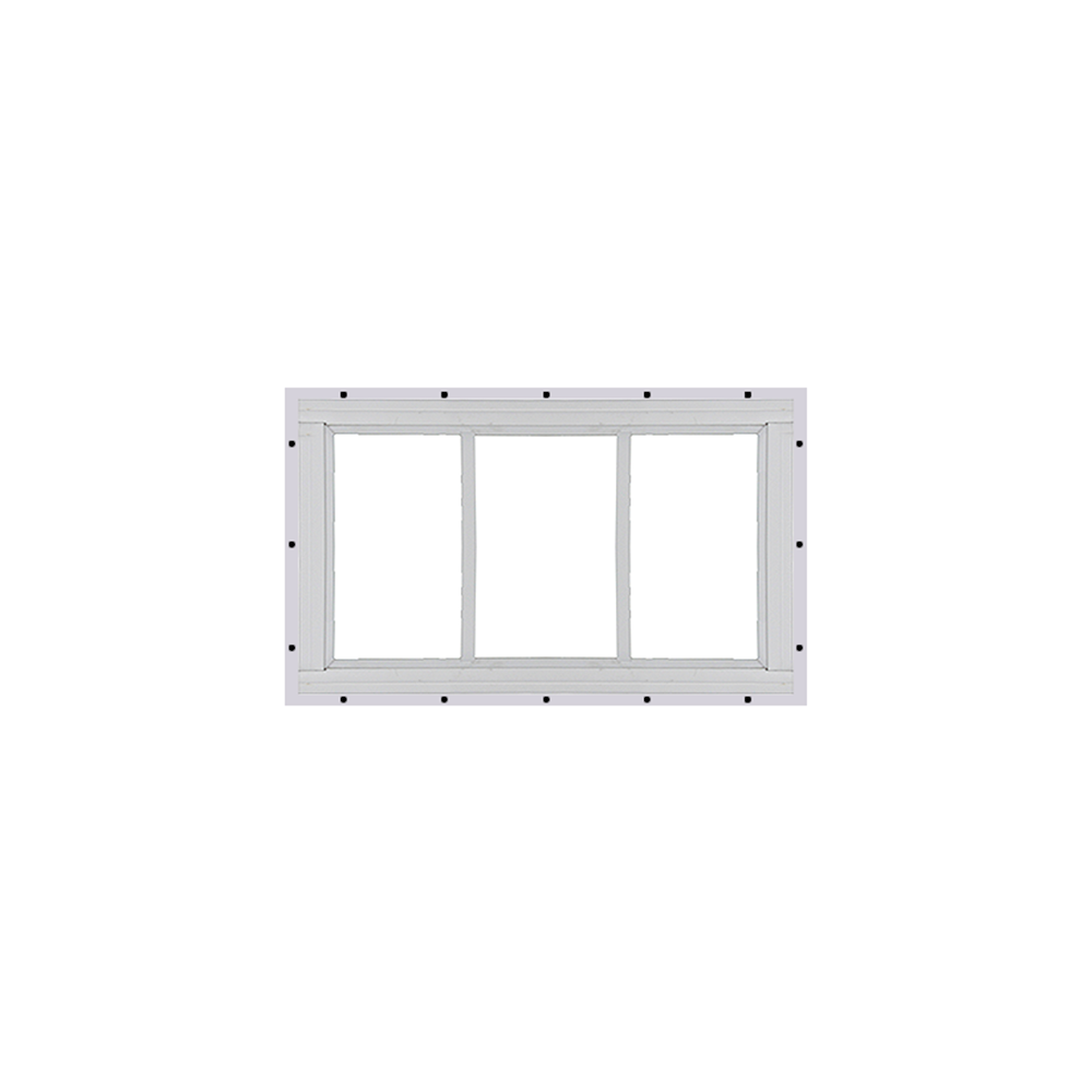 Fixed 10" x 18" Transom Window with Tempered Glass White J-Channel