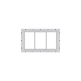 Fixed 10" x 18" Transom Window with Tempered Glass White J-Channel