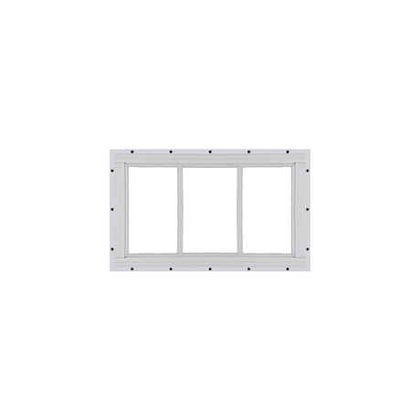 Fixed 10" x 18" Transom Window with Tempered Glass White J-Channel