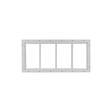 Fixed 10" x 23" Transom Window with Tempered Glass White Flush