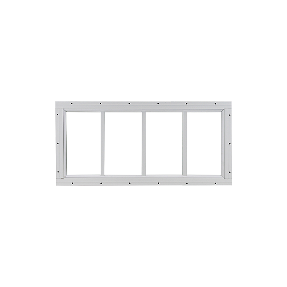 Fixed 10" x 23" Transom Window with Tempered Glass White Flush