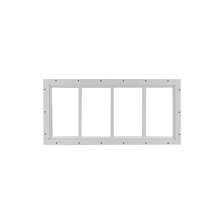 Fixed 10" x 23" Transom Window with Tempered Glass White Flush