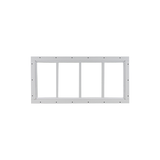 Fixed 12" x 23" White Flush Transom Window with Tempered Glass 