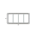 Fixed 10" x 23" Transom Window with Tempered Glass Dimensions