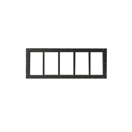 Fixed 10" x 29" Transom Window with Tempered Glass Black Flush